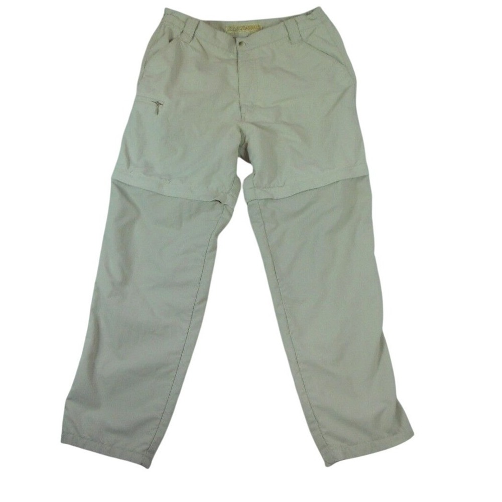 Cabelas Casuals Womens 14 Reg Convertible‎ Hiking Pants Tan Khaki Zip Off Shorts